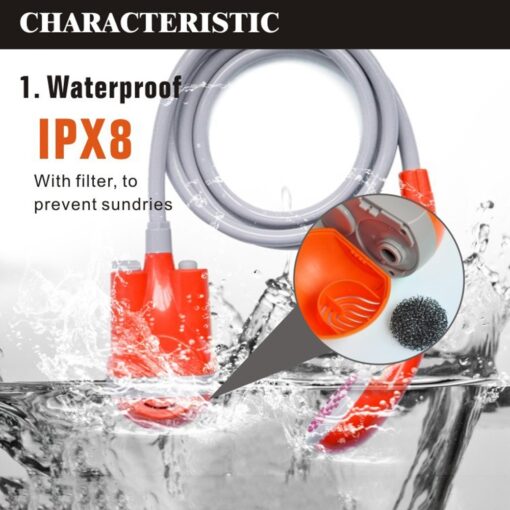 Outdoor Portable Shower Rechargeable Water Pump