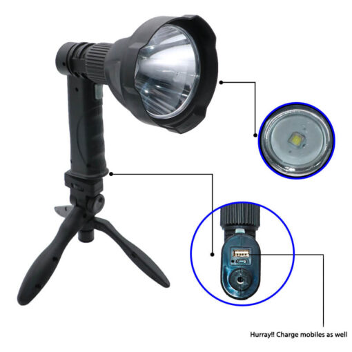 Outdoor Portable LED Handheld Flashlight, Torch Spotlight, Searchlight