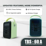 Toby's TBS-60A 60000mAh Portable Power Station With Inverter 220WH Capacity Maximum Output 300W (Green) - Image 7