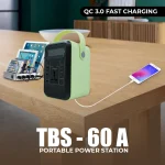 Toby's TBS-60A 60000mAh Portable Power Station With Inverter 220WH Capacity Maximum Output 300W (Green) - Image 8