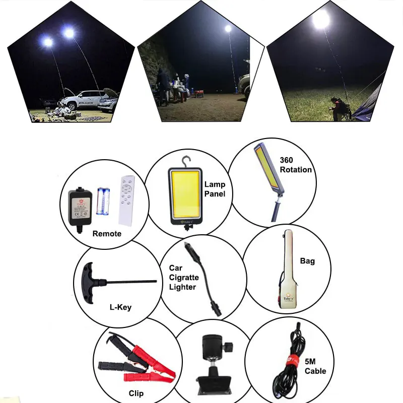 Multifunctional Telescopic Sanara Camping Light 360Â° with