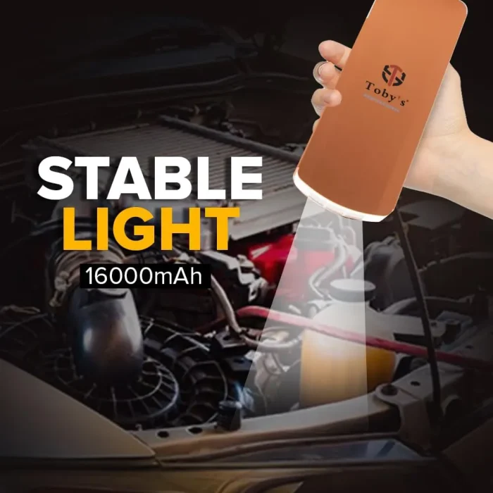 Toby&rsquo;s X19 PRO Jump Starter 16000mAh Car Jump Starter Power Bank 1500A Peak 12V Emergency Battery Booster with PD 30W Fast Charging With Tire Inflator - Image 5