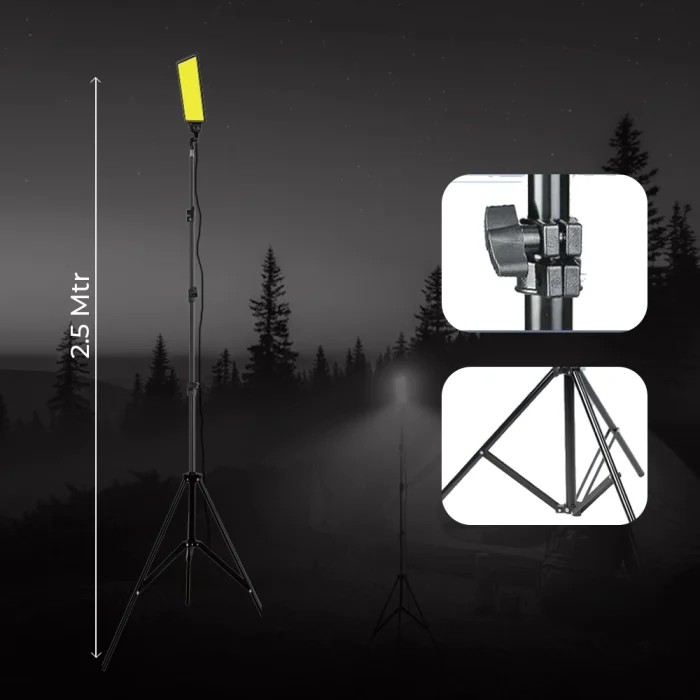 Toby&rsquo;s BVT-02 Outdoor Multifunction Camping Light 3000LM High-Brightness COB LED, 2.5M Tripod, 12V Input, Remote Control, Camping & Emergency Flood Light - Image 8