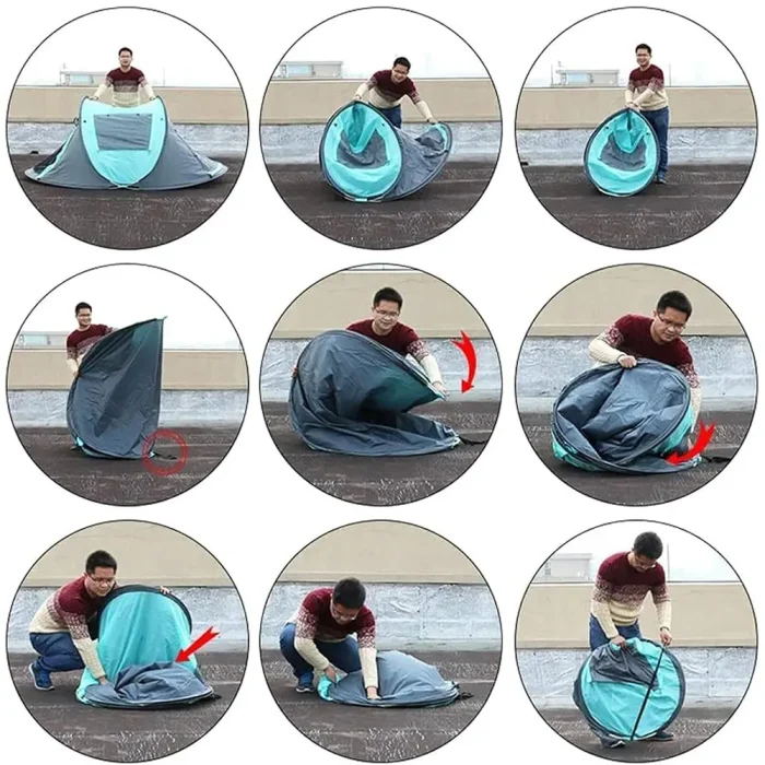 Toby's New Automatic Pop Up Outdoor Camping Tent, Easy Quick Opening and Rainproof beach boat tent, for hiking fishing - Image 9