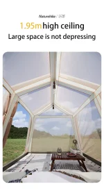 Toby's Inflatable Tent 04 Camping Tent with Pump 4-6 Person Glamping Tents Luxury Cabin Tent with Mesh Windows Doors, Rechargeable Battery For Inflation - Image 3