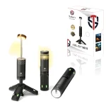 Tobys New CPL-T17 Mini Rechargeable Portable Camping Lantern With Extendable Tripod 3 Color USB Light