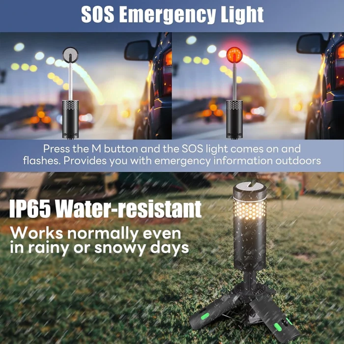 Tobys New CPL-T17 Mini Rechargeable Portable Camping Lantern With Extendable Tripod 3 Color USB Light - Image 7