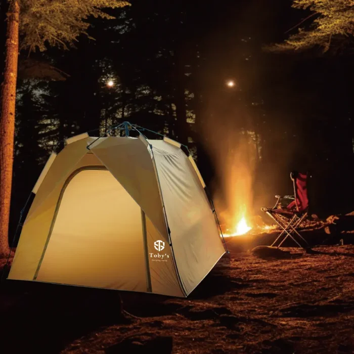 Tobys New Camping Tent 4 Person Automatic Pop Up Tent Outdoor Tent Beach Tent Windproof Rainproof Sunscreen Without Window - Image 2