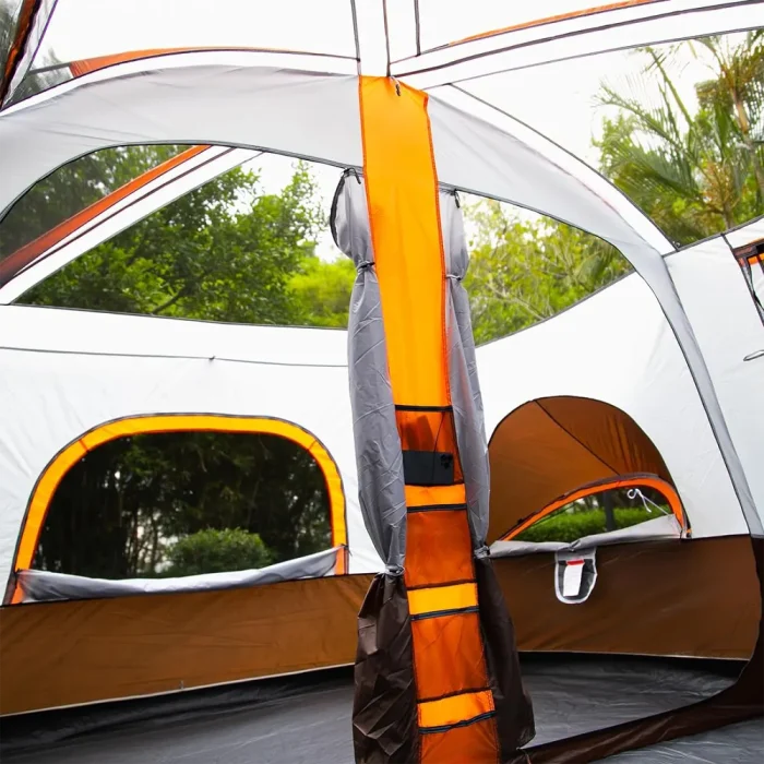Toby&rsquo;s New 6-8 Person Double Layer Outdoor Camping Tent, A Bedroom And A Living Room, Family Cabin (Brown) - Image 5