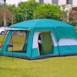 Toby’s New 4-6 Person Double Layer Outdoor Camping Tent, A Bedroom And A Living Room, Family Cabin (Green) - Image 2