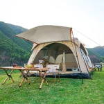 Toby’s New 8-12 Person Double Layer Outdoor Camping Tent, A Bedroom And A Living Room, Family Cabin (Khaki) - Image 8