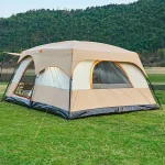 Toby’s New 8-12 Person Double Layer Outdoor Camping Tent, A Bedroom And A Living Room, Family Cabin (Khaki) - Image 9