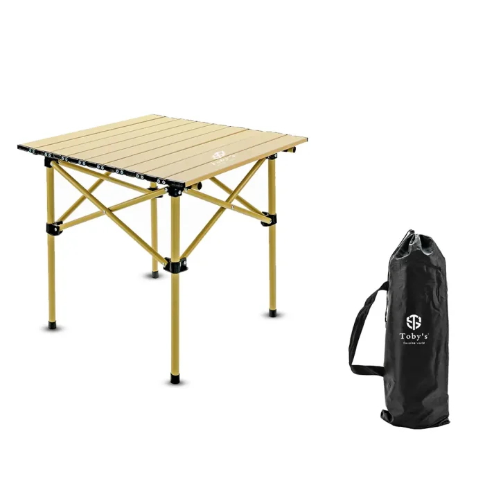 Tobys Set of 4 Folding Chairs With Folding Table - Lightweight Outdoor Camping Chair Table Set With Carry Bag Perfect For Outdoor - Image 3