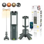 Toby's New CPL-T21 Telescopic Camping Lights Rechargeable 14000mAh, LED Collapsible Camping Lantern Portable with RGB/SOS Light and Magnetic Base IPX5 Waterproof for Hiking Camping Emergency