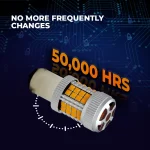 Tobys Super Bright Low Power 1157 40SMD LED Bulbs with 3030 Chip replacement for Back Up Reverse Brake Lights (Yellow) - Image 2