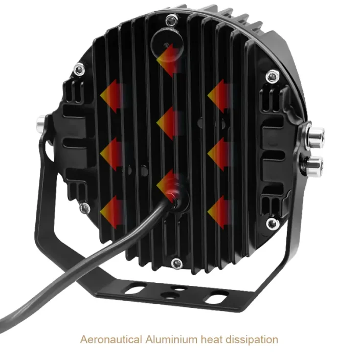 Toby's 7 inches 60W Dual Side Shooter LED Work Light Combo Light Floodlight Spotlight With Angle Eye, 6000Lm Lumens with Aluminum Die-Cast Housing Material - Image 5