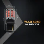 Tobys Super Bright Low Power 7440 44SMD LED Bulbs with 3030 Chip replacement for Back Up Reverse Brake Lights (Red) - Image 3