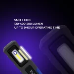Toby's New COB/SMD LED Workshop Lamp Inspection Lights with Hook and Magnetic Holder, Double Power LED Camping Lamp for Car Repair Workshop Camping (CPL-T20) - Image 2