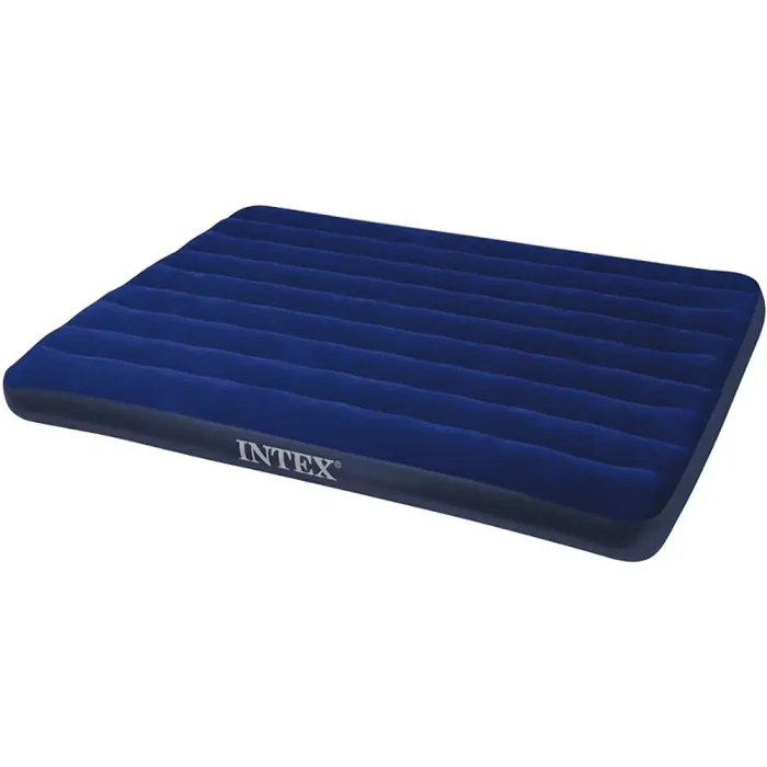 Intex Mattress Dura-Beam Standard Series Prestige Downy Inflatable Airbed 2 Pillows and Pump 2 in 1 Extra Wide Valves (152*203*25cm) - Image 2
