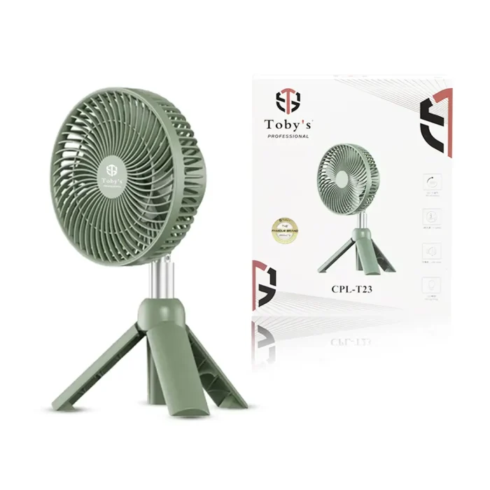 Tobys CPL-T23 Rechargeable Portable 4000mAh Fan with LED Lantern Adjustable Height for Home Office Outdoor Camping - Image 8