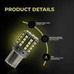 Tobys Super Bright Low Power 1156 44SMD LED Bulbs with 3030 Chip replacement for Back Up Reverse Brake Lights (White) - Image 2