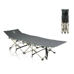 Tobys New Folding Camping Bed for Adults Ten Leg Beach Bed with Cushion and Maximum Load 150 kg / 330 lbs Ideal for Office Home Beach Party Camping
