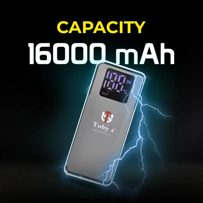 Toby&rsquo;s X20 Jump Starter 16000mAh Car Jump Starter 12V Battery Booster 1000A Peak Portable Power Bank with LED Flashlight With Tire Inflator - Image 2