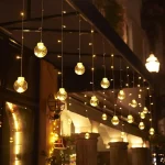 10 Wishing Balls Curtain With 8 Lighting Modes Operated for Window Wall Home Decoration 1.32 m Yellow Steady Ball Festival Lights - Image 7