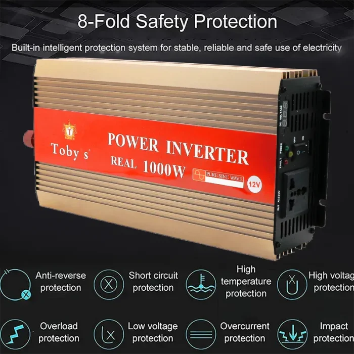 1000W Car Power Inverter 24V to 220V Ac Power Converter, LED Display, Modified Sine Wave Inverter For Laptop, Tablet, Solar System, Camping - Image 2