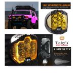Toby's 60W YELLOW LED Headlight Jeep Wrangler 7 inch LED headlights, R-60W SF-7 YELLOW