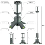Toby's New CPL-T21 Telescopic Camping Lights Rechargeable 14000mAh, LED Collapsible Camping Lantern Portable with RGB/SOS Light and Magnetic Base IPX5 Waterproof for Hiking Camping Emergency - Image 8