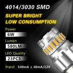 Amber Bulbs For Reverse Lights 1157 23smd, Brake, Signal, Parking Lights, High Lumen output 580Lm with Low Power Consumption - Image 2