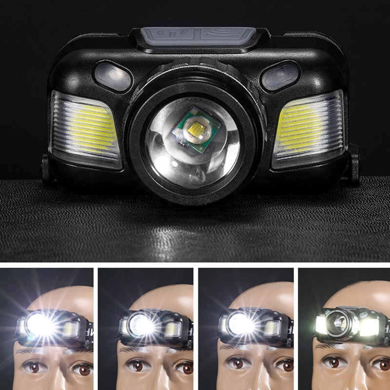 12-1.jpg Tobys Headlamp-03 With Portable Motion Sensor LED Headlight Powerful Headlamp COB Flashlight Torch head light For Camping Fishing Cycing - Image 1