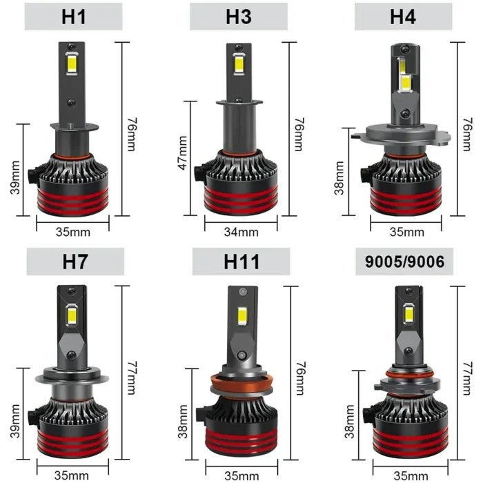 TBS DESIGN M8Pro H11 2 Pieces Car LED Headlight Original 110W/Pair Power Pure White 6000K Color Temperature - Image 4