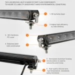 56W 12 Inches Light Bar Spotlight, 5600Lm Lumens, Aluminum Housing Material, Applicable on Roof, Bonnet, Bumper - Image 2