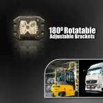 TBS DESIGN New Launched 4" 50W/Set Power Work Light Mini Auxiliary Headlight for Car Truck Motorcycle (White) - Image 6