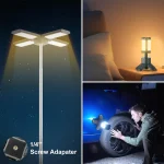 Toby's New CPL-T21 Telescopic Camping Lights Rechargeable 14000mAh, LED Collapsible Camping Lantern Portable with RGB/SOS Light and Magnetic Base IPX5 Waterproof for Hiking Camping Emergency - Image 3