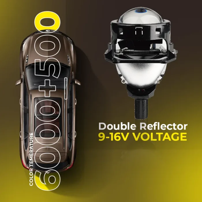Tobys Lens LS-02 3 Inch Bi LED Projector 84watts/Pair power with 6000K Color Temperature Car Headlight - Image 2