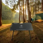 Toby's Lightweight Aluminum Camping Table-04 Your Perfect Companion for Picnics, Barbecues, and Relaxing Outdoor Adventures with Adjustable Height and Easy Portability (Black) - Image 3