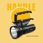 Toby's TORCH-120 High Power 50W Flashlight with 760M Range 5000LM Brightness USB Rechargeable Waterproof Emergency SOS and Handle Grip - Image 8