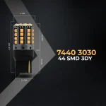 Tobys Super Bright Low Power 7440 44SMD LED Bulbs with 3030 Chip replacement for Back Up Reverse Brake Lights (Yellow) - Image 6