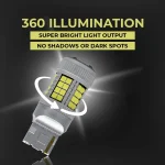 Tobys Super Bright Low Power 7440 40SMD LED Bulbs with 3030 Chip replacement for Back Up Reverse Brake Lights (White) - Image 2