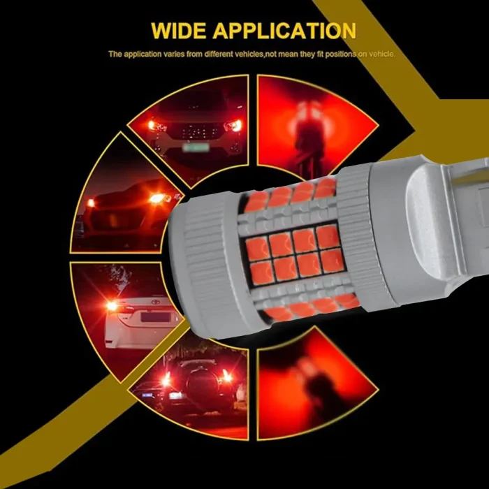 Tobys Super Bright Low Power 7440 40SMD LED Bulbs with 3030 Chip replacement for Back Up Reverse Brake Lights (Red) - Image 3