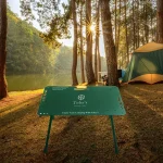 Toby's Lightweight Aluminum Camping Table-04 Your Perfect Companion for Picnics, Barbecues, and Relaxing Outdoor Adventures with Adjustable Height and Easy Portability (Green) - Image 2
