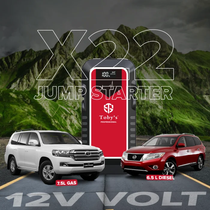 Toby's X22 16000mAh and 59.2WH Jump Starter with 2500A Peak, 30W PD Fast Charging Power Bank - Image 2