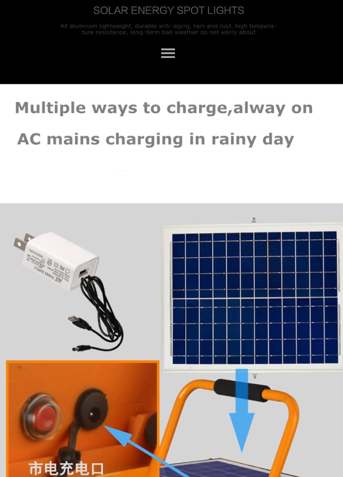 Tobys SOLAR PL 50W LED Work Light  5500LM LED Flood Lights  500W Equivalent IP66 Waterproof - Image 5