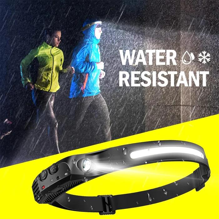 Toby's LED Super Bright COB LED Head Torch 5 Lighting Modes Headlamp Hard Hat Light with Motion Sensor and IPX4 Waterproof (1 Piece) - Image 7