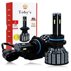 Tobys T4 MAX 9006 LED Headlight Bulbs 6500K Super Bright HB4 LED Bulb High Low Beam Halogen Replacement LED Headlights Conversion Kit, 2 Pack