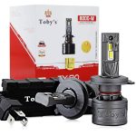 Tobys TY80 H4 2 Pieces 160W Original Tested LED Headlight Bulb Assembly 16000 Lumens 80W/Piece Xtreme Bright With Color Temperature 6500K