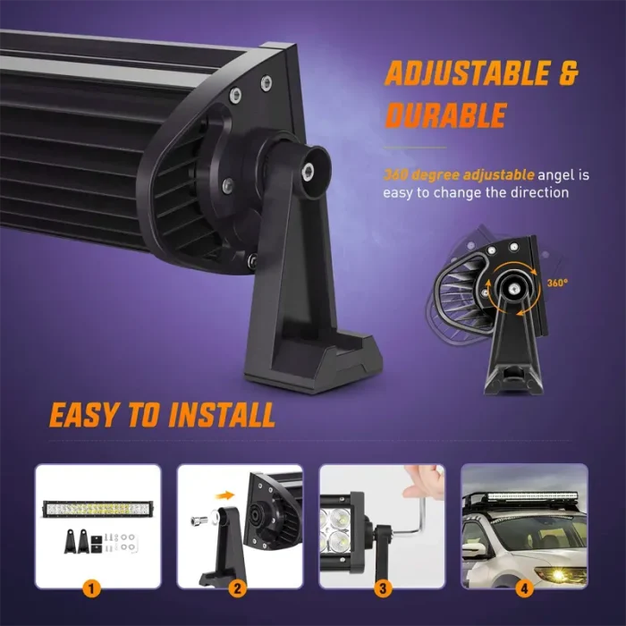 22 Inches Light Bar 120W Light Bar Combo Light, Floodlight, Spotlight - Image 6